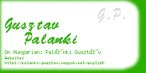 gusztav palanki business card